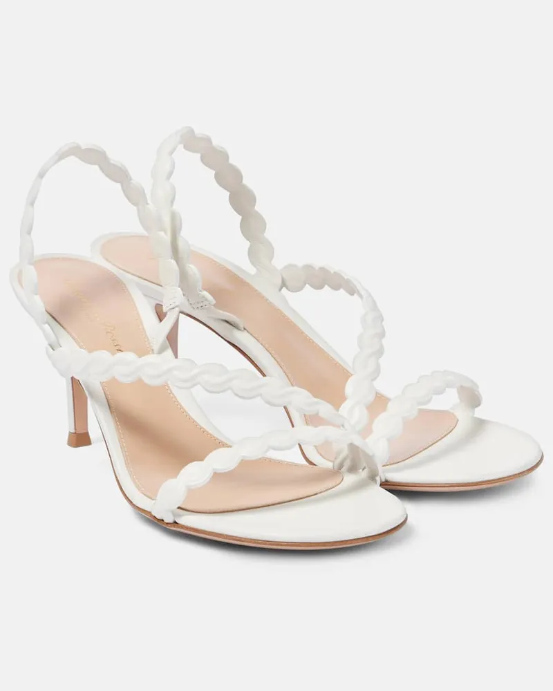 Gianvito Rossi Sandalen 70 aus Leder Weiß