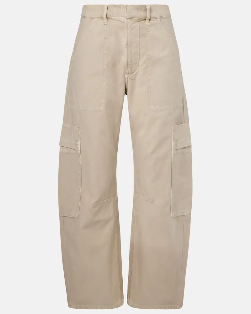 Citizens of humanity Mid-Rise Cargohose Marcelle aus Twill Nude