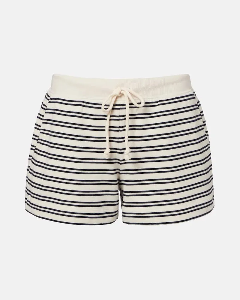 Velvet Shorts Amy aus Baumwoll-Jersey Weiß