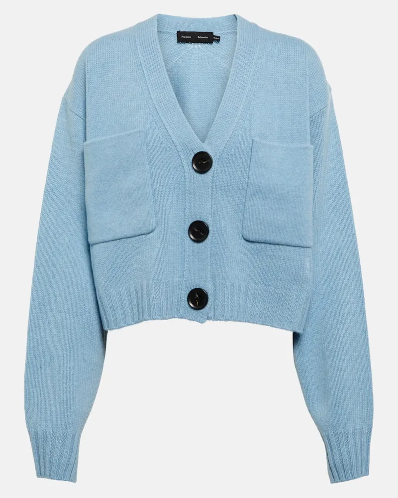 Proenza Schouler Cardigan aus Kaschmir und Wolle Blau
