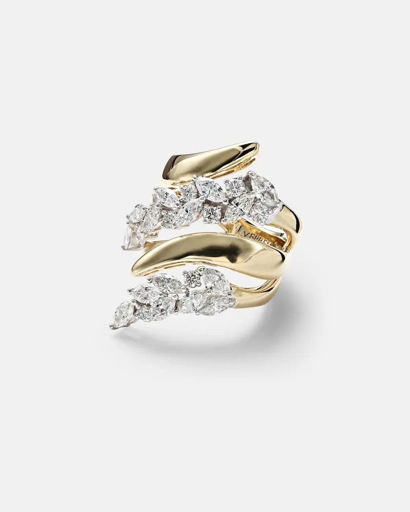YEPREM Ring Golden Strada aus 18kt Gelb- und Weißgold mit Diamanten Gold