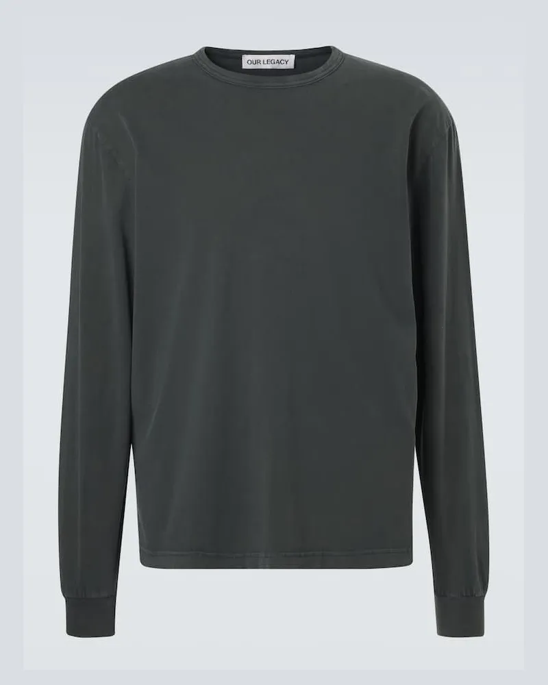 Our Legacy Longsleeve aus Baumwoll-Jersey Grün