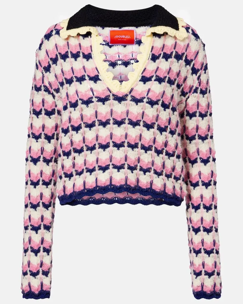 La DoubleJ Top Picket aus Häkelstrick Multicolor