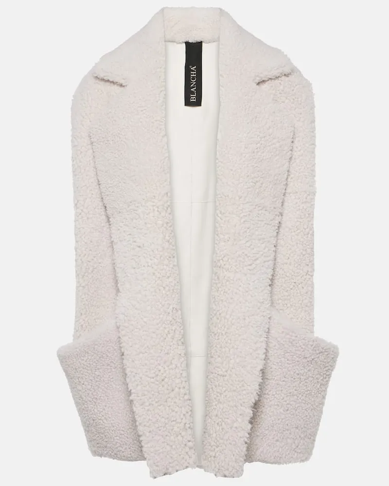 BLANCHA Weste aus Shearling Weiß