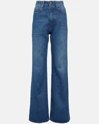 AMI Paris High-Rise Straight Jeans Blau