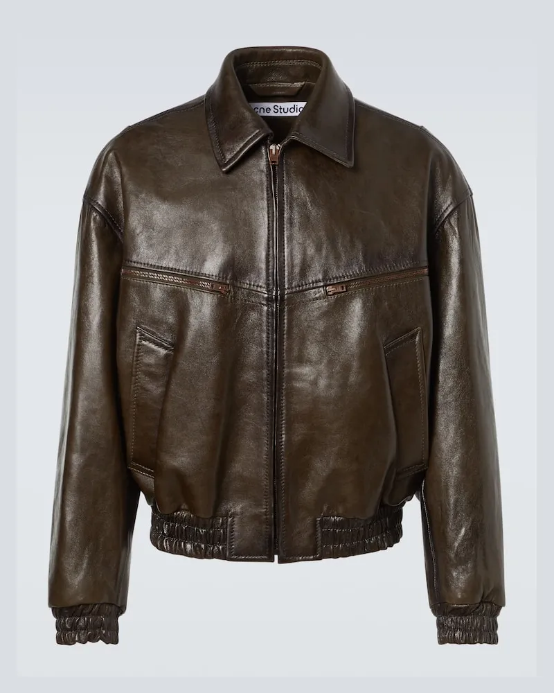 Acne Studios Blouson aus Leder Braun