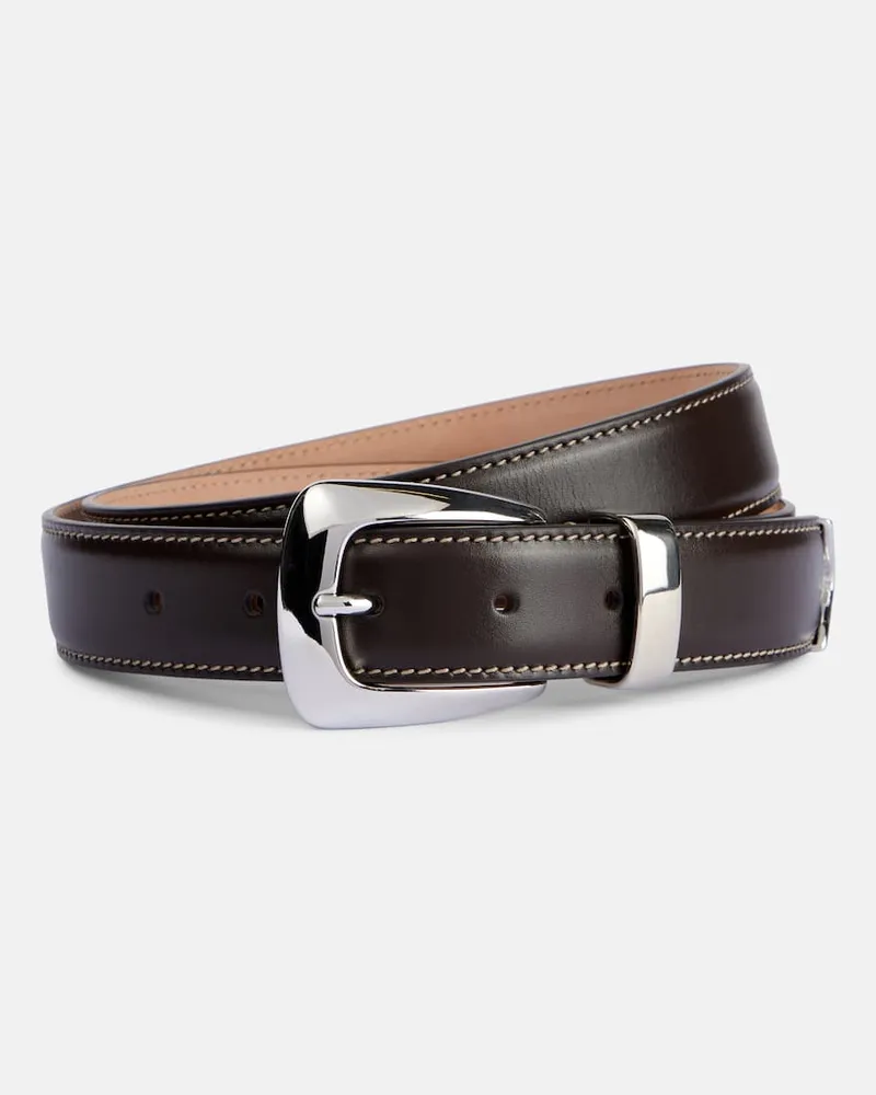 KHAITE Gürtel Benny aus Leder Braun