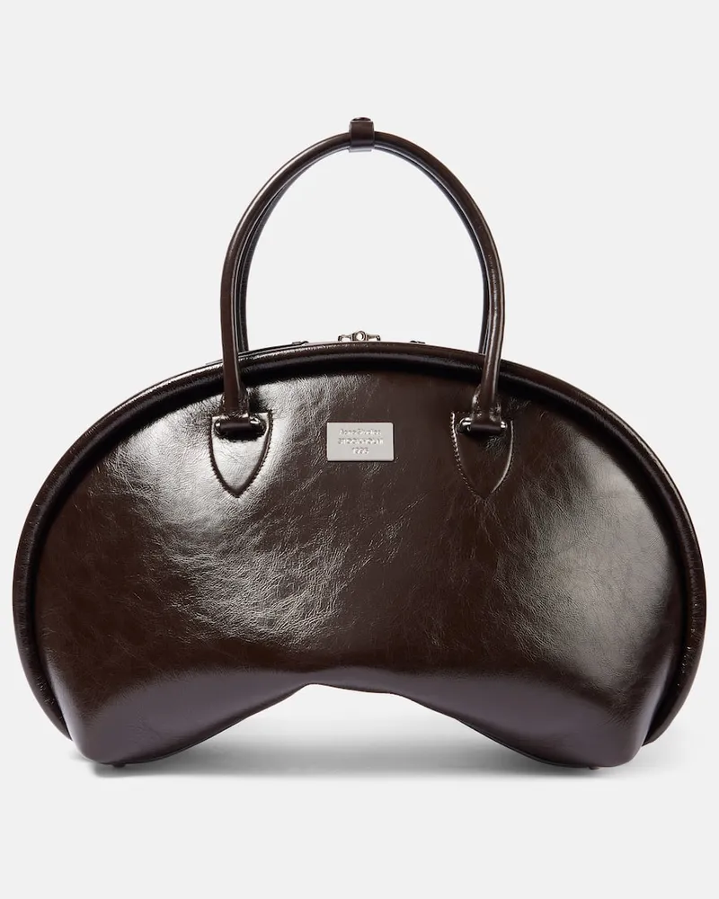 Acne Studios Tote Bowlina aus Leder Braun