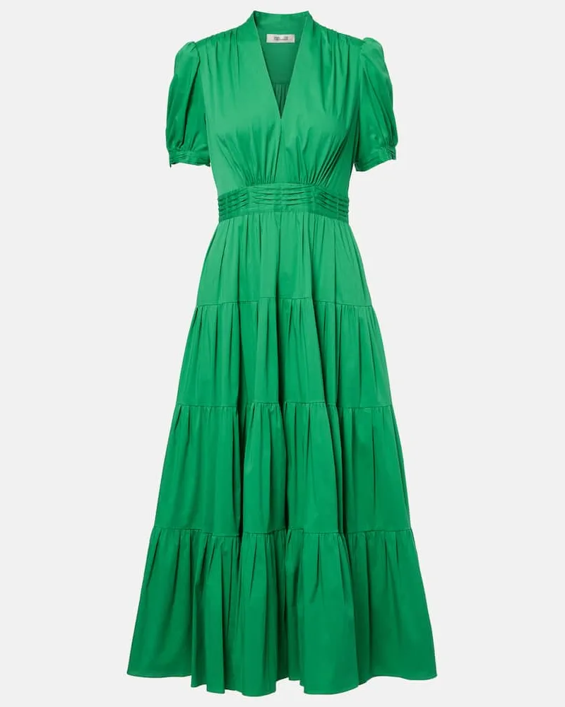 Diane von Furstenberg Maxikleid Darby aus einem Baumwollgemisch Grã¼n