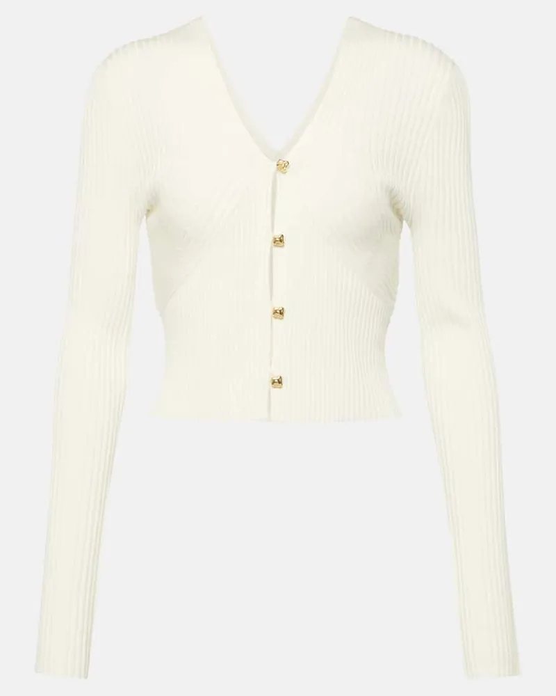 Chloé Chloé Cardigan aus einem Wollgemisch Weiß