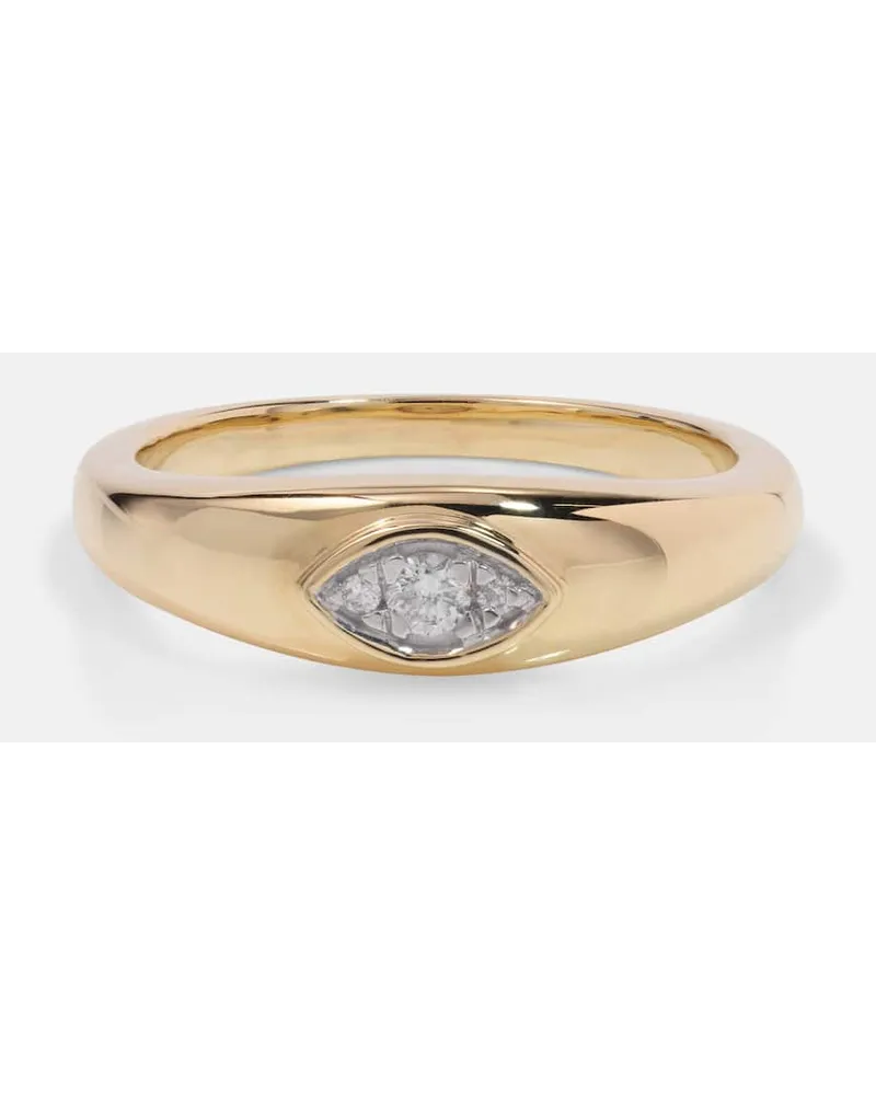 Stone & Strand Ring Muse aus 10kt Gelbgold mit Diamanten Gold