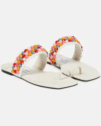 Jimmy Choo Sandalen Amoure Flat aus Raffiabast Multicolor