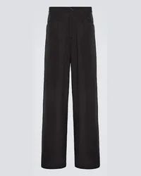 Balenciaga Weite High-Rise-Hose Schwarz