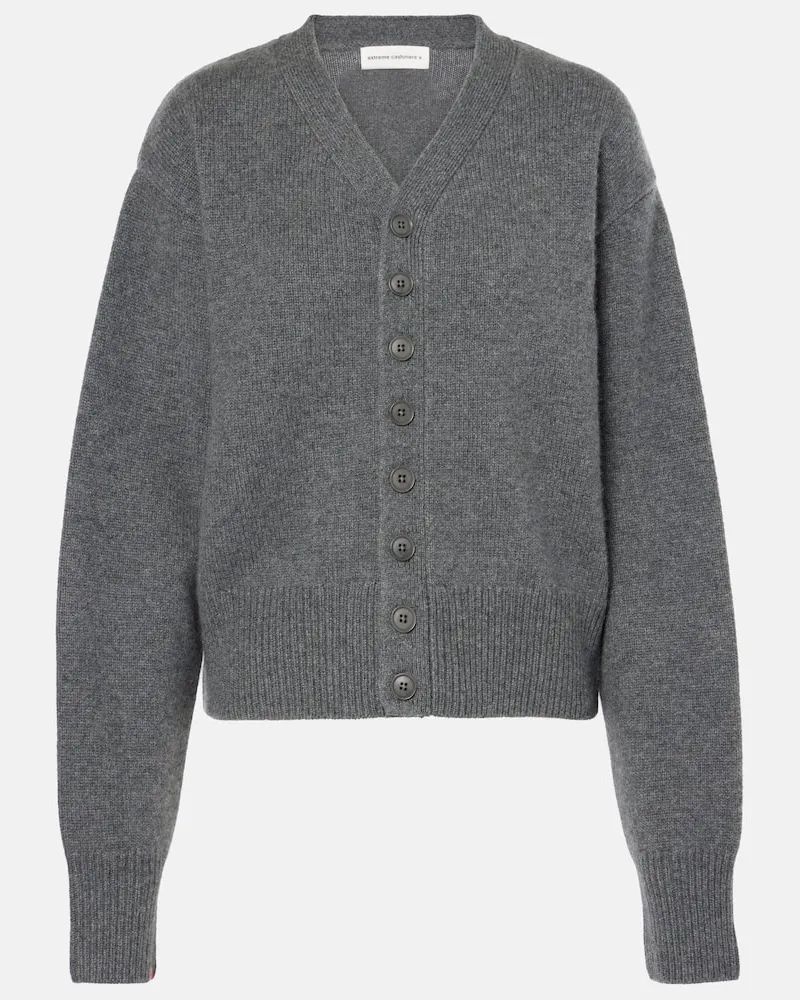 extreme cashmere Cardigan N°309 Clover aus einem Kaschmirgemisch Grau