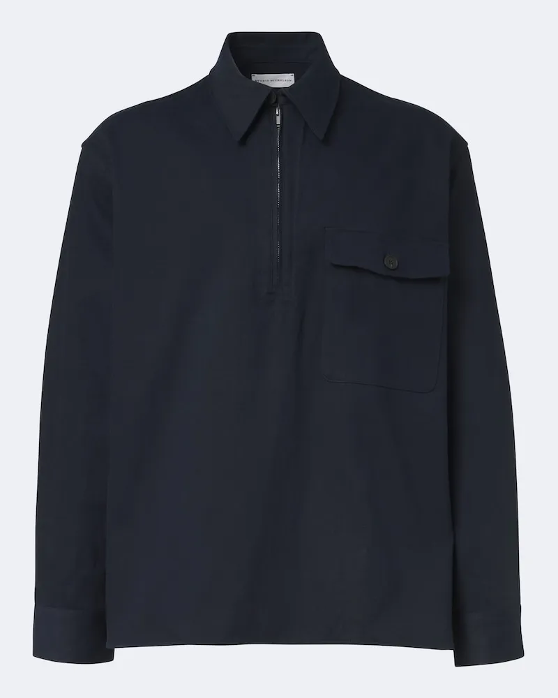 Studio Nicholson Hemdjacke aus Baumwolle Blau