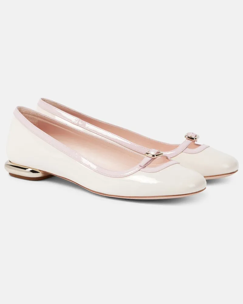 Roger Vivier Ballerinas Choc B Mini aus Leder Rosa