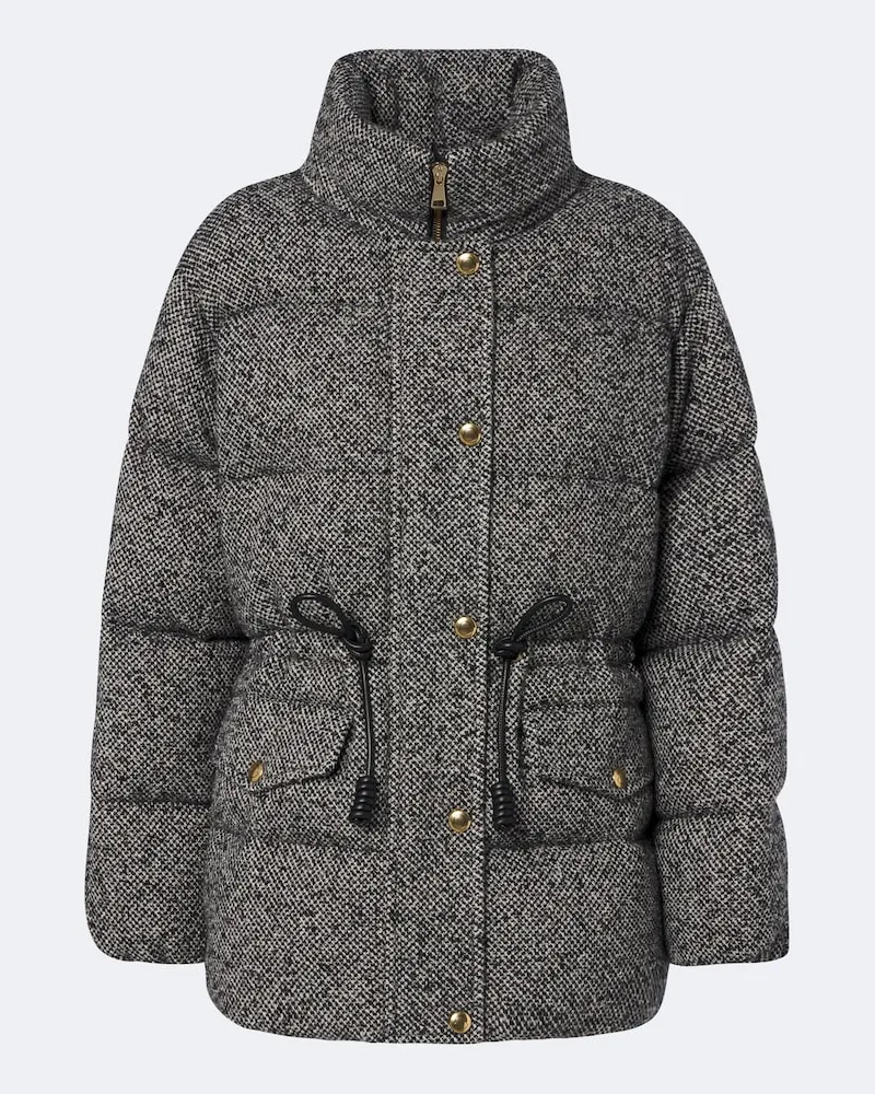 Moncler Daunenjacke aus Tweed Grau