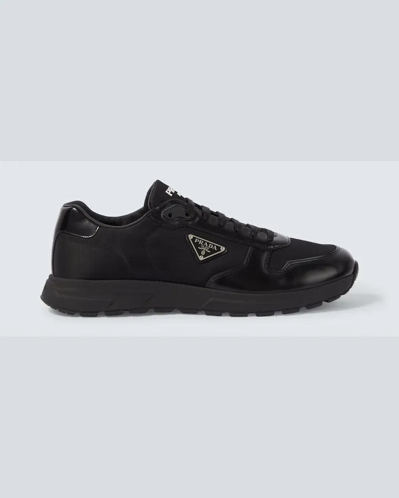 Prada Sneakers mit Leder Schwarz