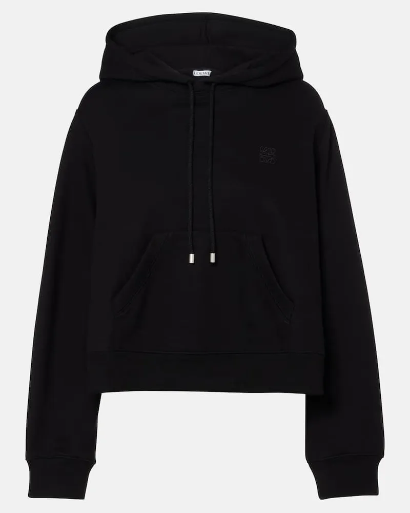 Loewe Hoodie Anagram aus Jersey Schwarz