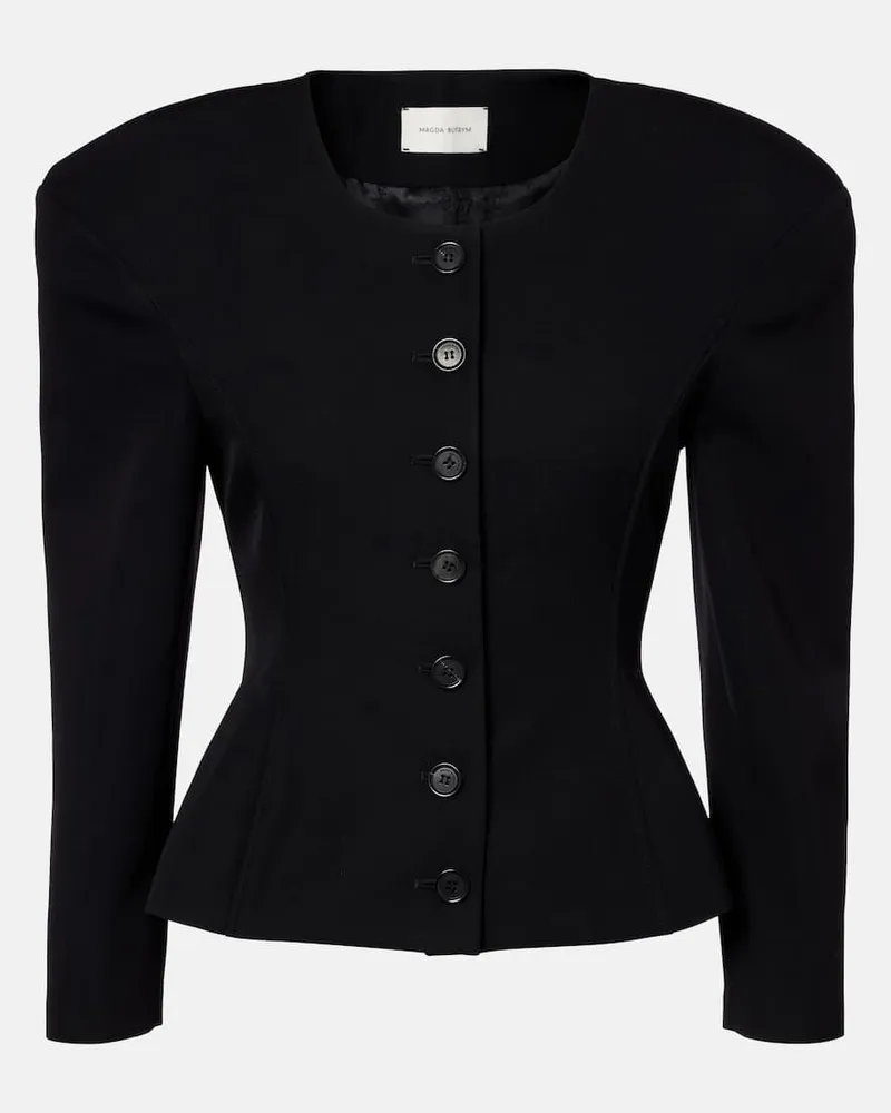 Magda Butrym Cardigan aus Wolle Schwarz