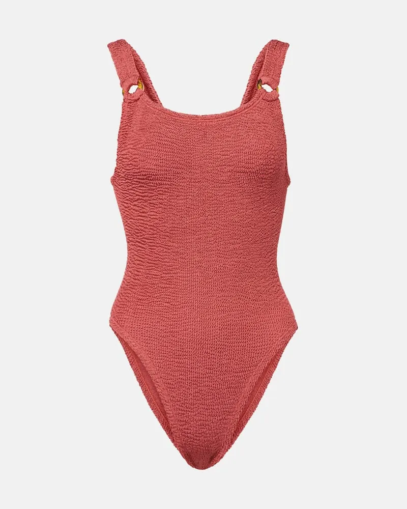 Hunza G Badeanzug Domino Rosa