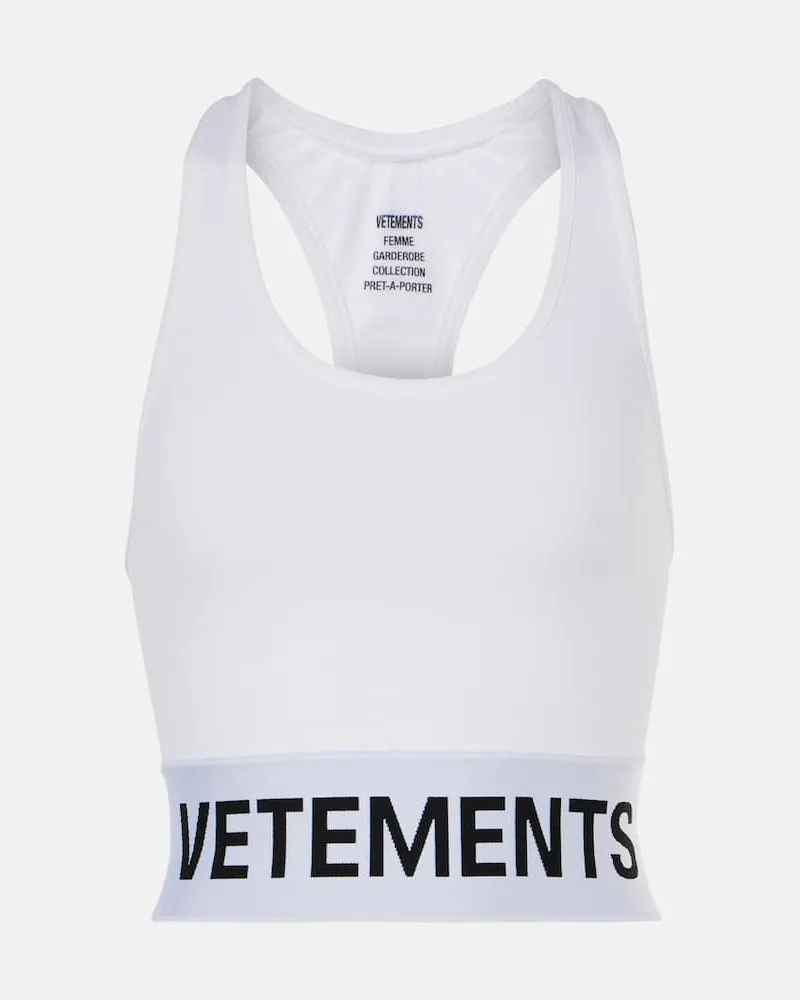 VETEMENTS Sport-BH Weiß