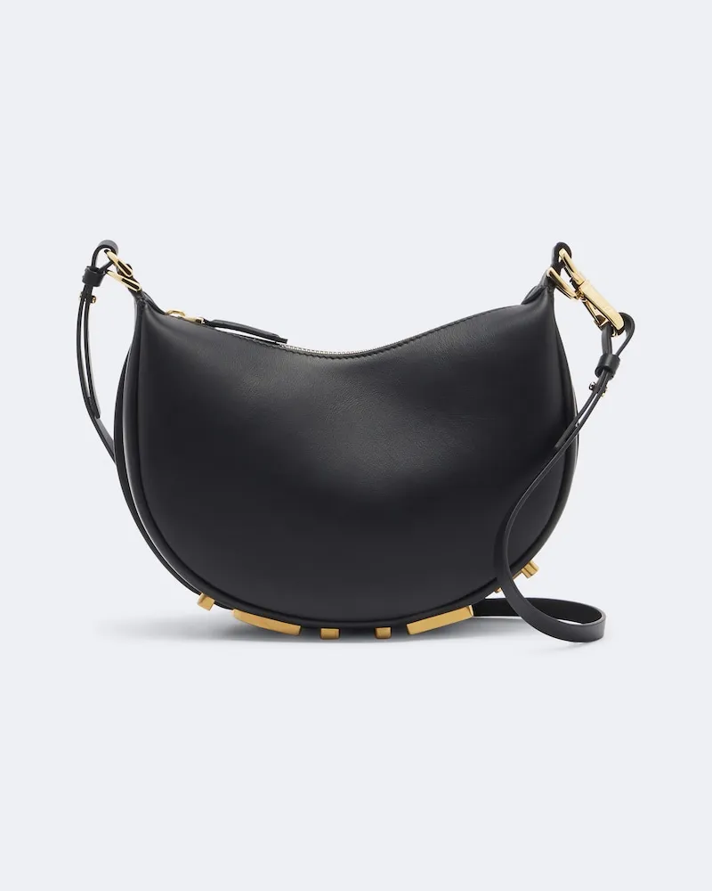 Fendi Schultertasche Fendigraphy Mini aus Leder Schwarz