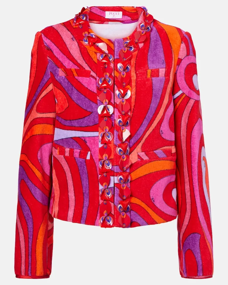 Emilio Pucci Jacke Marmo aus Frottee Multicolor