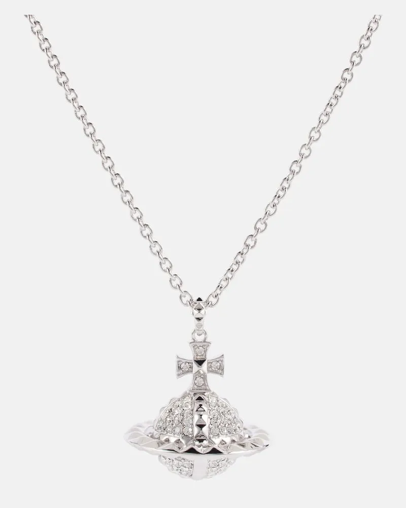 Vivienne Westwood Halskette Orb mit Kristallen Gold