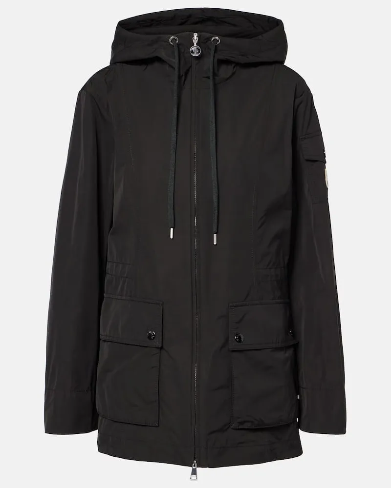 Moncler Parka Leandro aus Popeline Schwarz