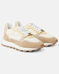 TOD'S Sneakers Runner mit Veloursleder Beige