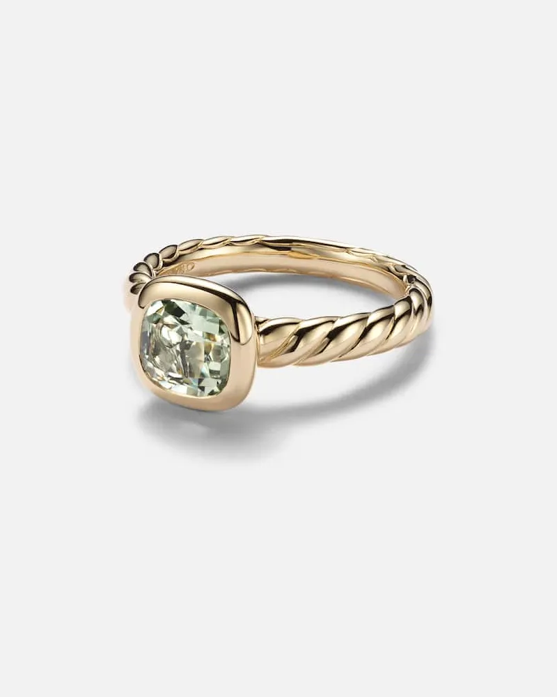 David Yurman Ring DY Mercer® aus 18kt Gelbgold mit Prasiolith Gold