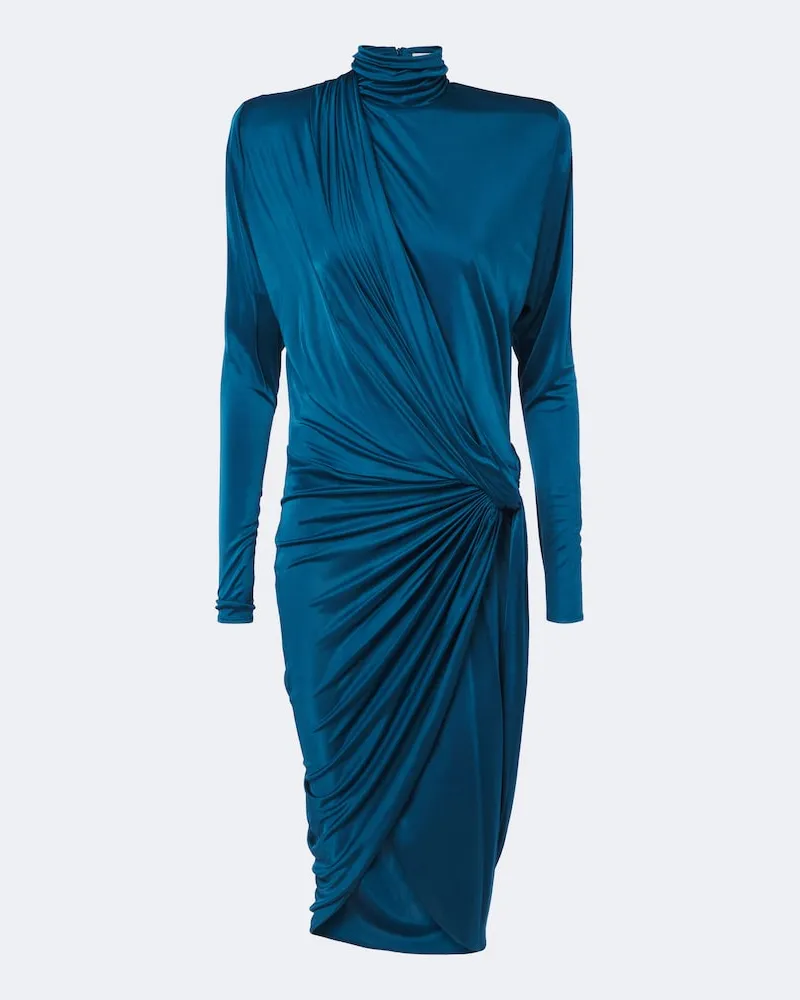 Balmain Midikleid aus Jersey Blau