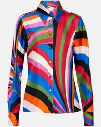 Emilio Pucci Hemd Iride aus Seide Multicolor