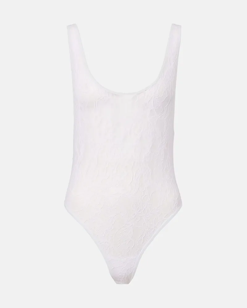 WARDROBE.NYC Body aus Spitze Weiß