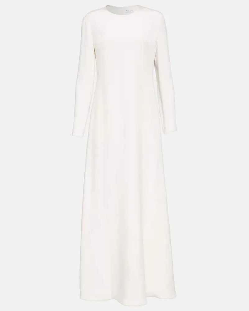Loro Piana Robe aus Seide Weiß