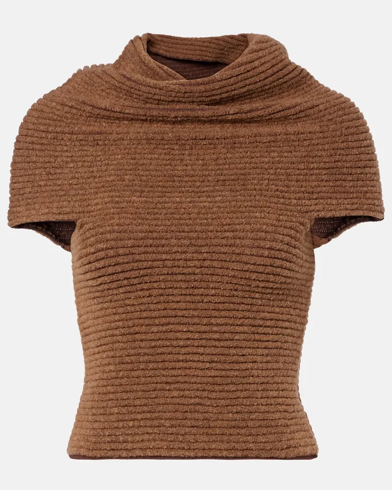 Magda Butrym Top aus Strick Braun