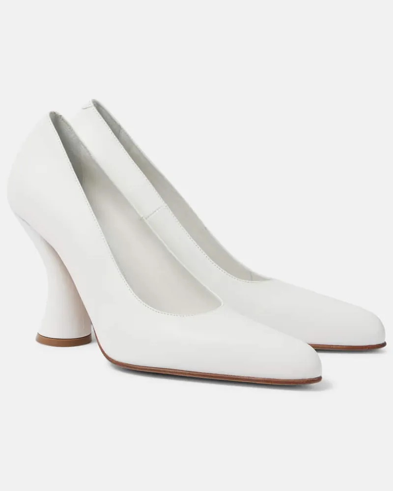 Dries van Noten Bridal Pumps 95 aus Leder Weiã