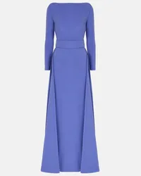 Solace London Robe Shayla aus Crepe Blau