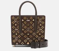 Verzierte Tote Bag Paloma Small aus Veloursleder