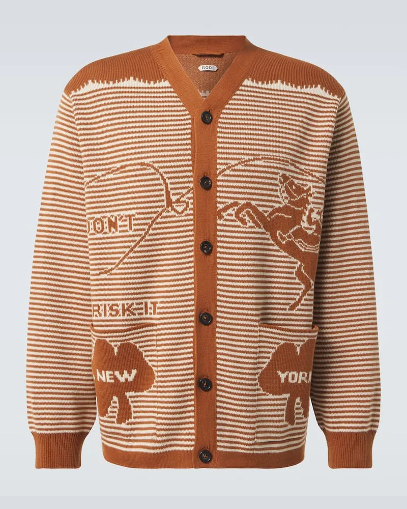 BODE Cardigan Buckaroo aus Baumwolle Braun