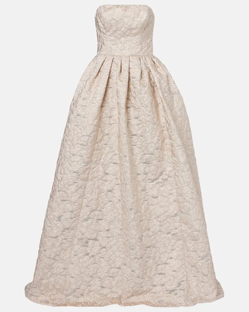 Carolina Herrera New York Robe aus Fil Coupé Gold