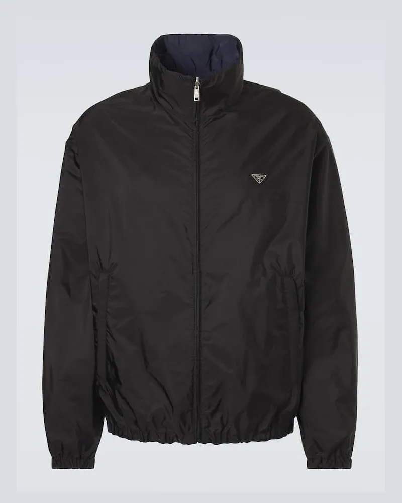 Prada Jacke aus Re-Nylon Schwarz