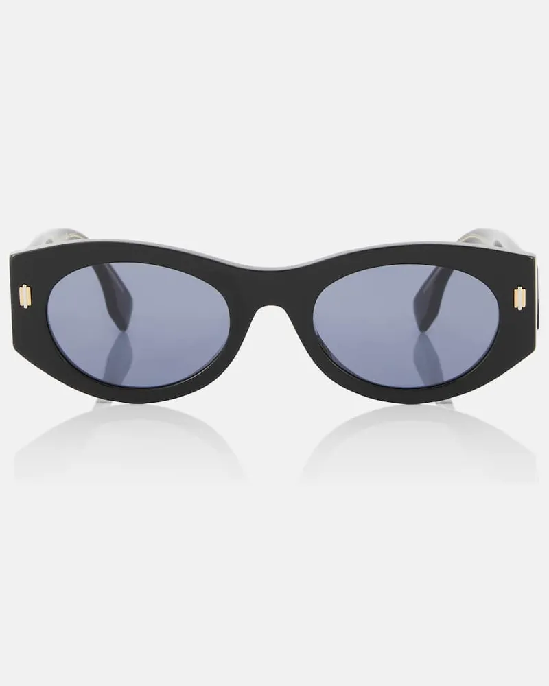 Fendi Ovale Sonnenbrille Fendi Roma Schwarz