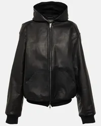 Balenciaga Lederjacke Schwarz