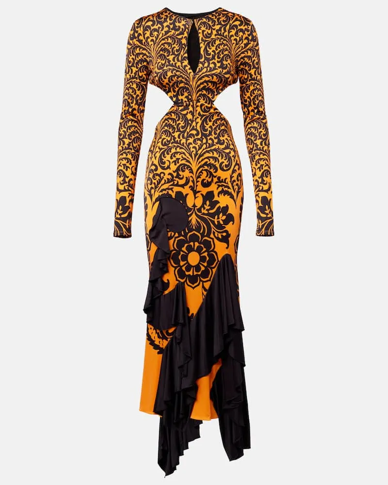 Etro Bedrucktes Midikleid Schwarz