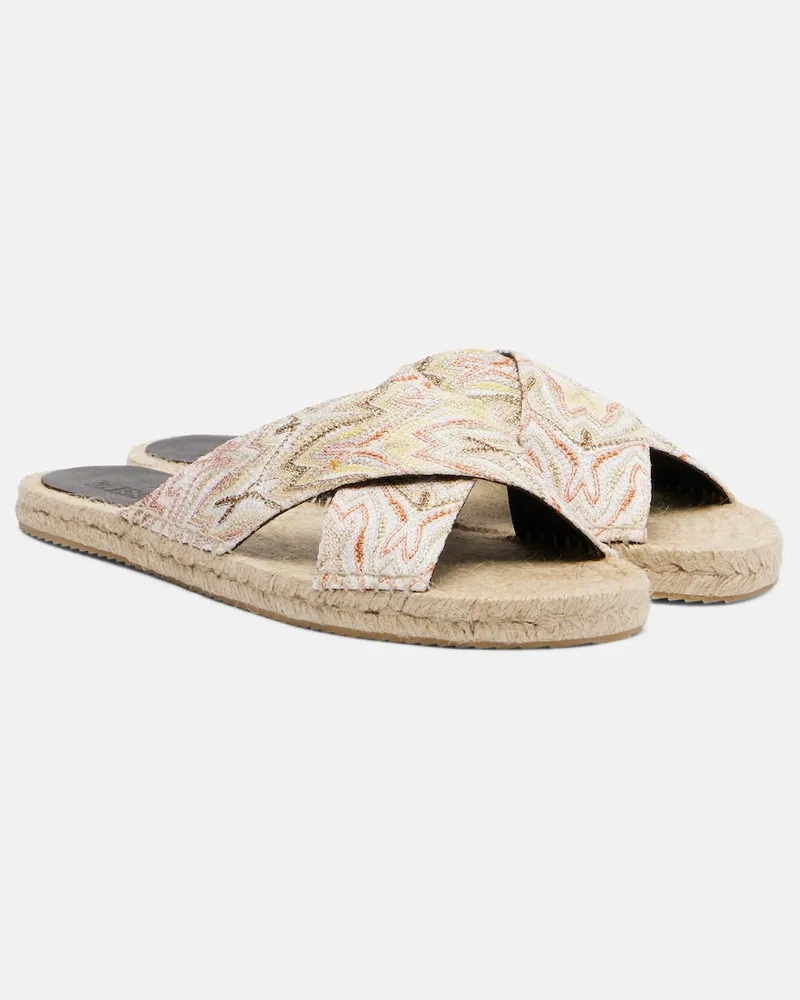 Missoni Espadrille-Sandalen Harlow aus Häkelstrick Beige
