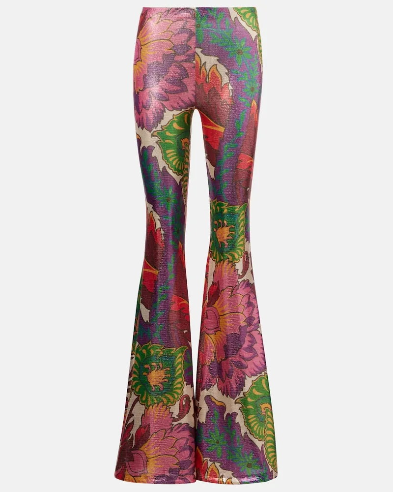 Etro Schlaghose aus Lamé Multicolor