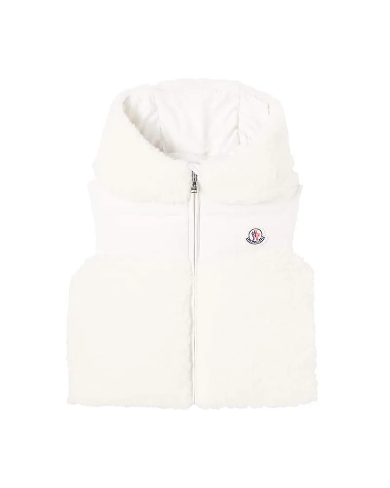 Moncler Baby Daunenweste Botha aus Faux Shearling Weiß