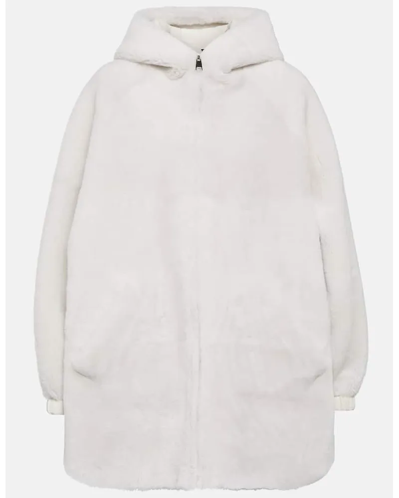 BLANCHA Wendbare Jacke aus Shearling Weiss